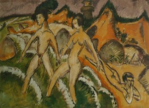 People Entering the Sea